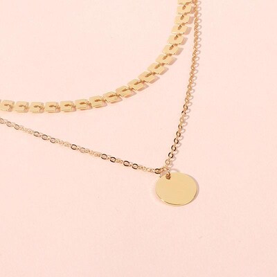 Accessories Fashion Light Luxury Collarbone Chain Round Bran