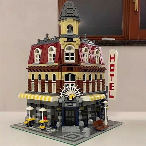 Creatoring Expert Brick Bank Cafe Corner Model Moc Modular H