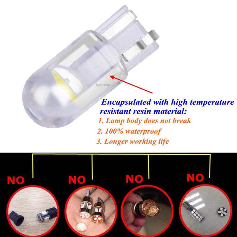 1PCS T10 W5W WY5W COB LED Car Wedge Parking Light Turn Side