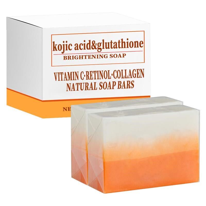 跨境外贸Kojic acid曲酸皂谷胱甘肽香皂木瓜皂清洁手工皂维C肥皂