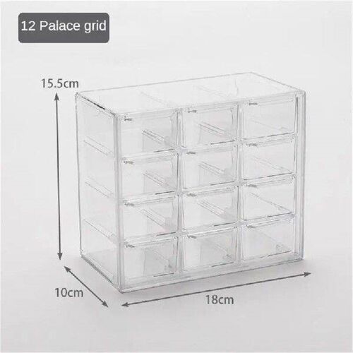Cosmetic Storage Container 6/9/12 Grids Multi-purpose