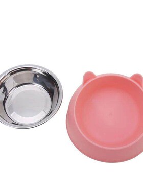 1pc Cat Bowl Lovely Creative Inclined Kitten Puppy Food Feed