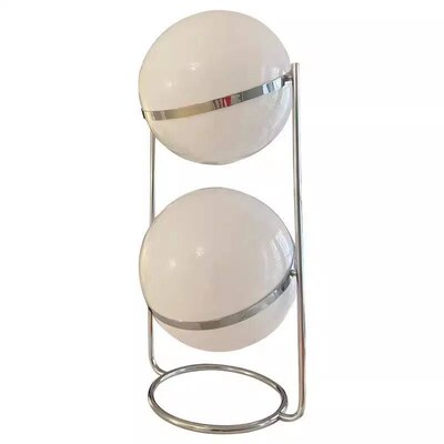 Garrault  Delord Floor Lamp Chrome Metal White Acrylic Ball