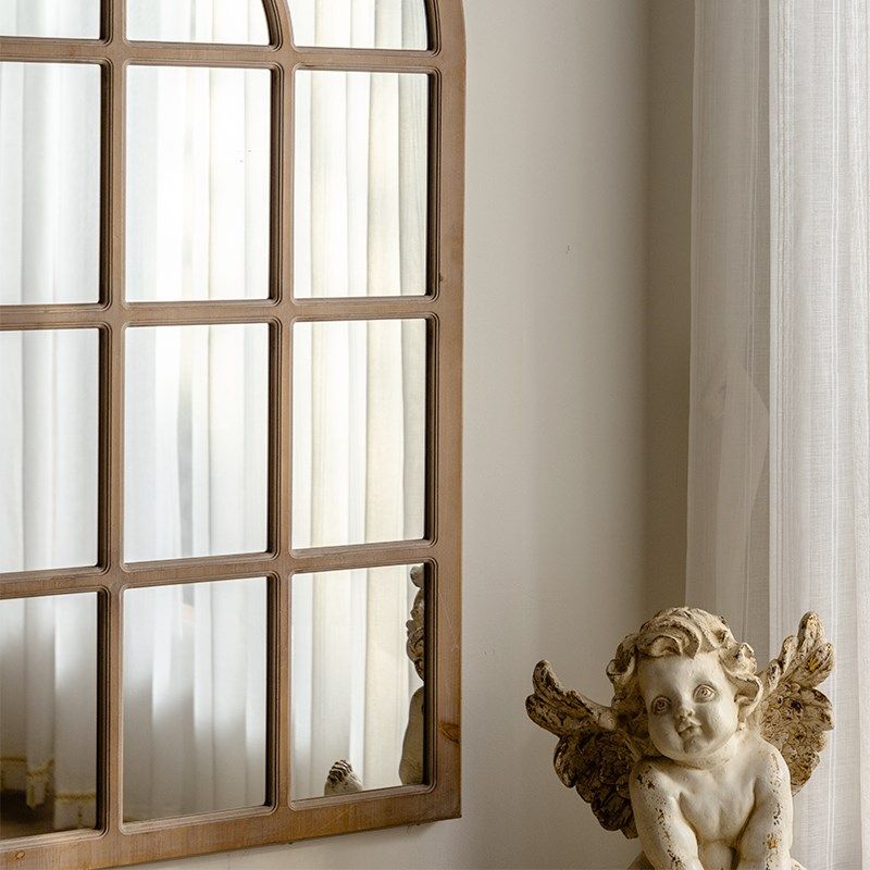 法式乡村复古做旧木制壁挂餐厅民宿酒店假窗户镜子欧式壁挂装饰镜,住宅家具,壁画镜,淘宝优惠券,粉丝福利购,淘宝优惠卷