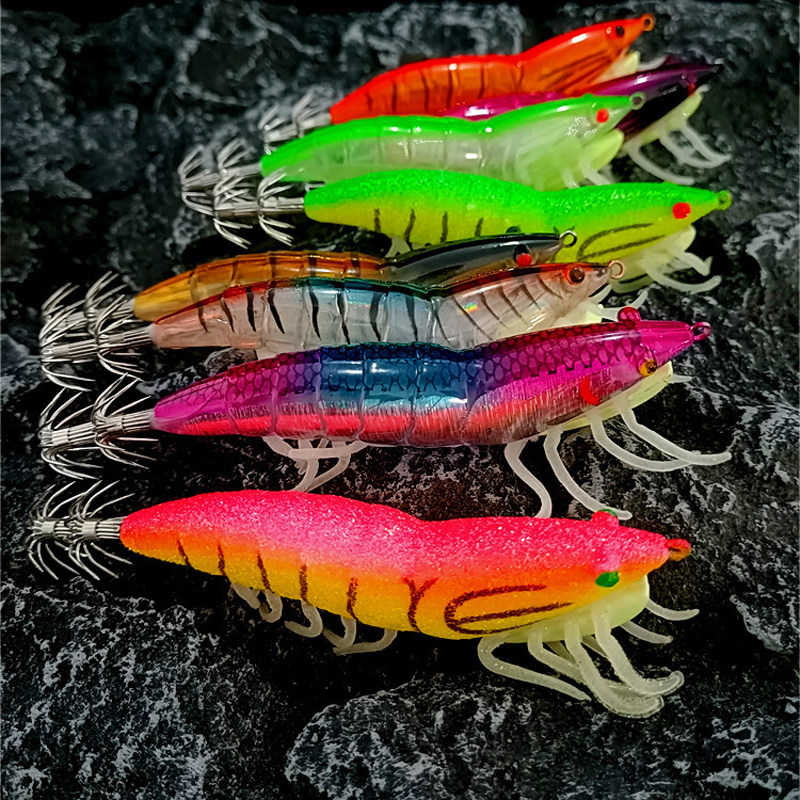 夜光木虾装仿真虾软饵路亚假饵鱿鱼钩软脚带响珠墨鱼乌贼章鱼钩,户外/登山/野营/旅行用品,路亚饵,淘宝优惠券,粉丝福利购,淘宝优惠卷