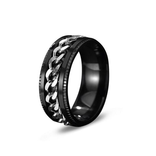2022 Stainless Steel Anxiety Ring Men Women Punk Goth Jewelr