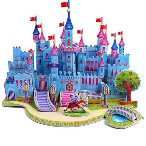 Diy Attractive Cartoon Castle Garden House 3D Puzzle Jigsaw