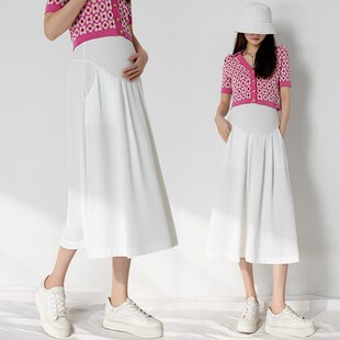 Real Shot 2022 New Maternity Dress Skirt Summer Fashion High