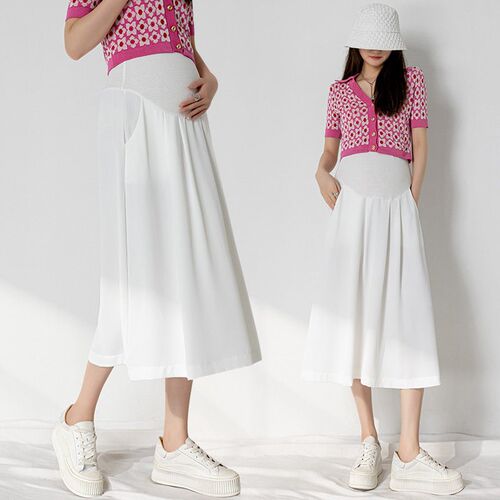 Real Shot 2022 New Maternity Dress Skirt Summer Fashion High