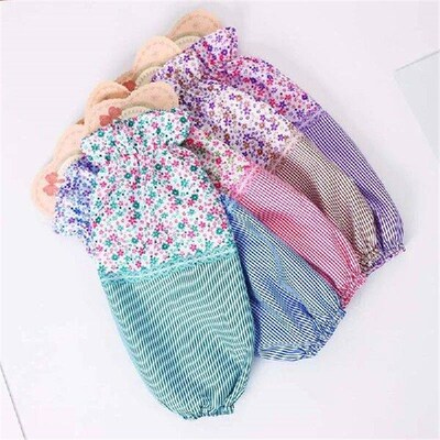 Random Color Striped Floral Oversleeves Kitchen Supplies