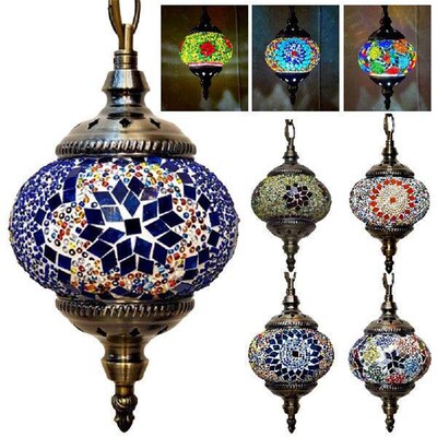 Turkish Retro Lighting Decorative Glass Globe Fixture E27