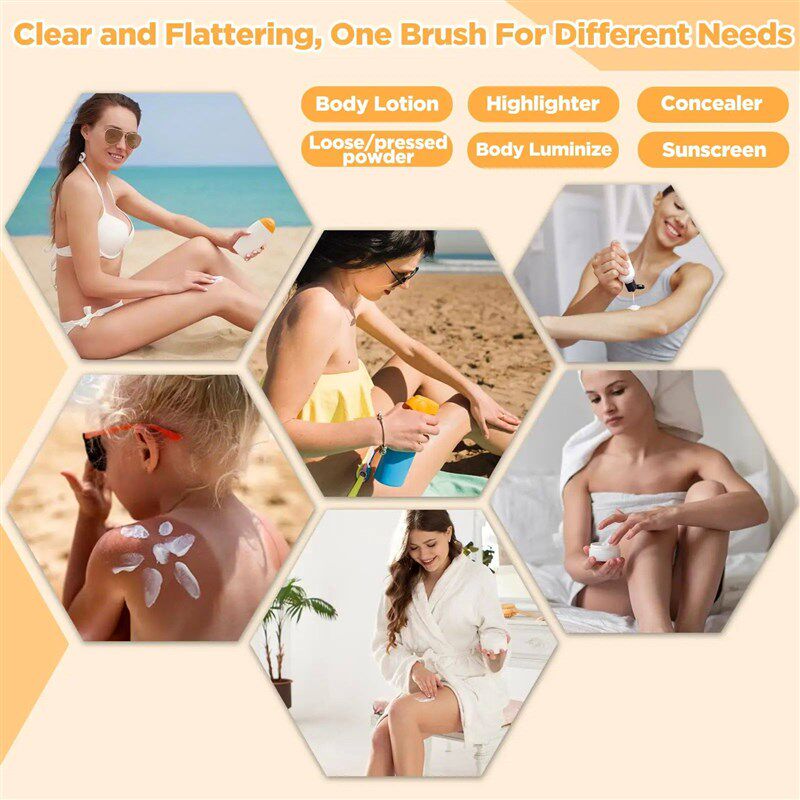 Tan Brush for Flawless Makeup, Bronzer Shimmer Glow Blend,