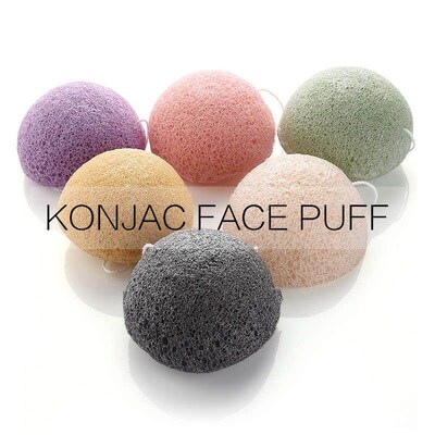 1PC Natural Konjac Wash Face Sponge Facial Cosmetic Puff Dee
