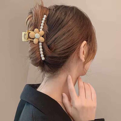 Metal Flower Clip Womens Large Hairpin Back Head Hairpin Ne