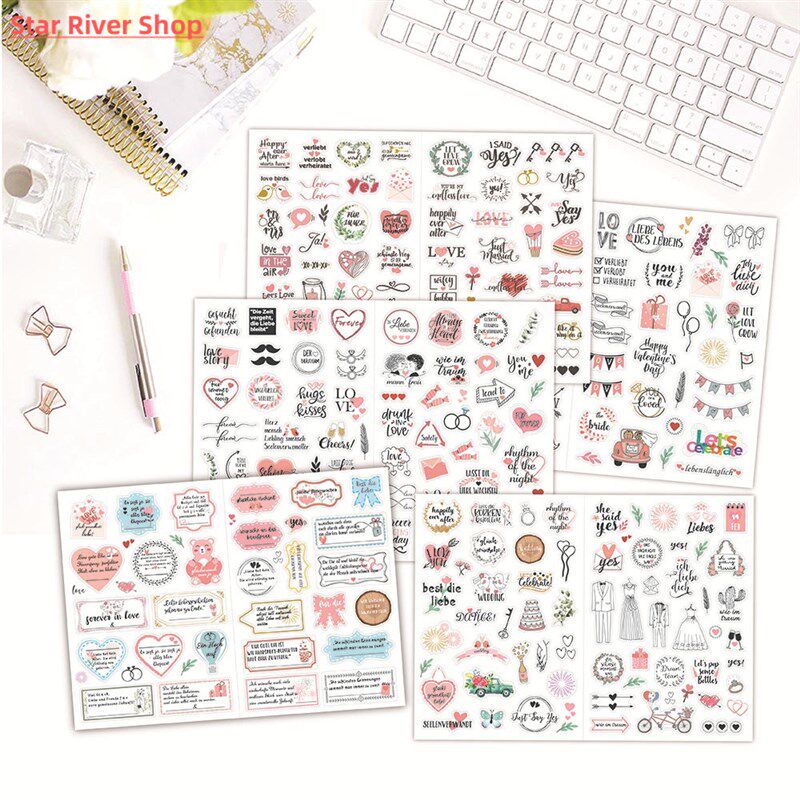 German wedding stickers Blessing Invitation sticker pack - 实物图