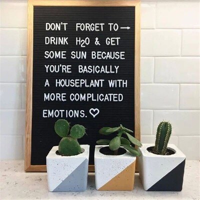 1 set Durable Felt Letter Board Wooden Frame Changeable