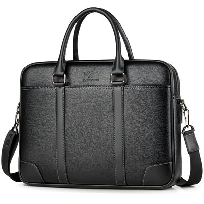 Mens Tote Bag PU Leather Briefcase Male Laptop Bags for Men