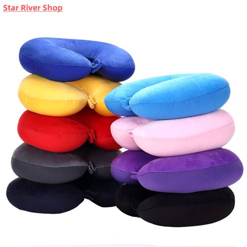 U-shaped Travel Pillow Plush Pillowcase for Outdoor Travel A