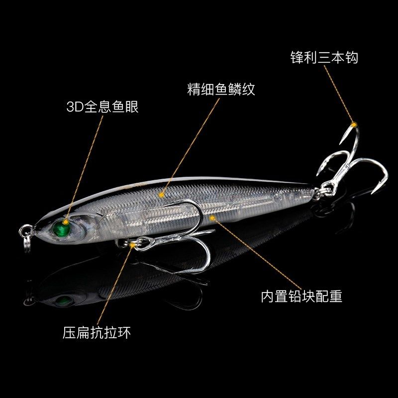 鱼猎人战斧沉水铅笔路亚饵远投全泳层淡水罗飞鲈鱼翘嘴鲈鱼饵,户外/登山/野营/旅行用品,路亚饵,淘宝优惠券,粉丝福利购,淘宝优惠卷