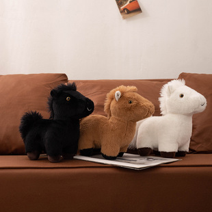 新款毛绒玩具仿真小马公仔挂件钥匙扣玩偶饰品可爱布娃娃背包挂饰