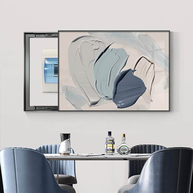 电表箱装饰画免打孔现代简约餐厅抽象壁画遮挡配电空开电闸盒挂画