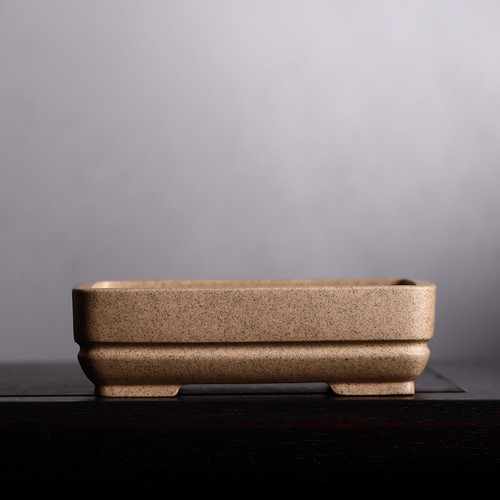 紫砂花盆中线长方形盆景盆唯珍中线马槽盆手工盆高品精品