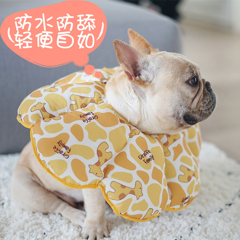 猫咪伊丽莎白圈柔软头套耻辱圈狗狗防舔防水太阳花可爱法斗脖圈