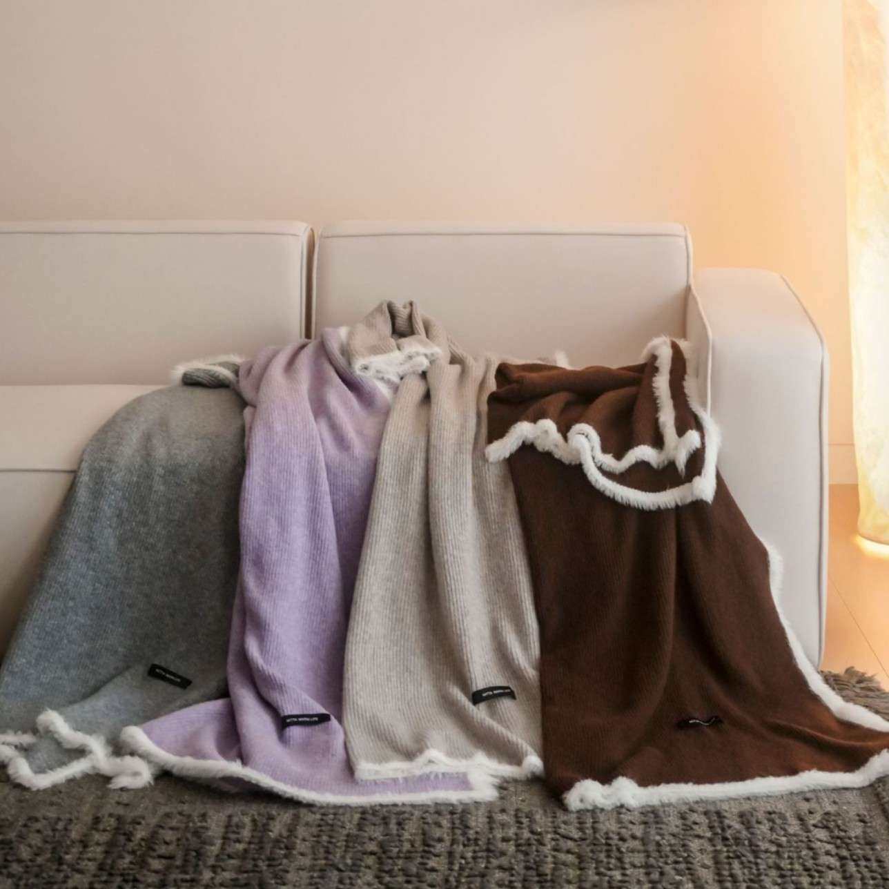 纯色简单软乎乎针织羊毛手工编织毯沙发毯办公室午睡毯披肩毯子,3C数码配件,其它配件,淘宝优惠券,粉丝福利购,淘宝优惠卷