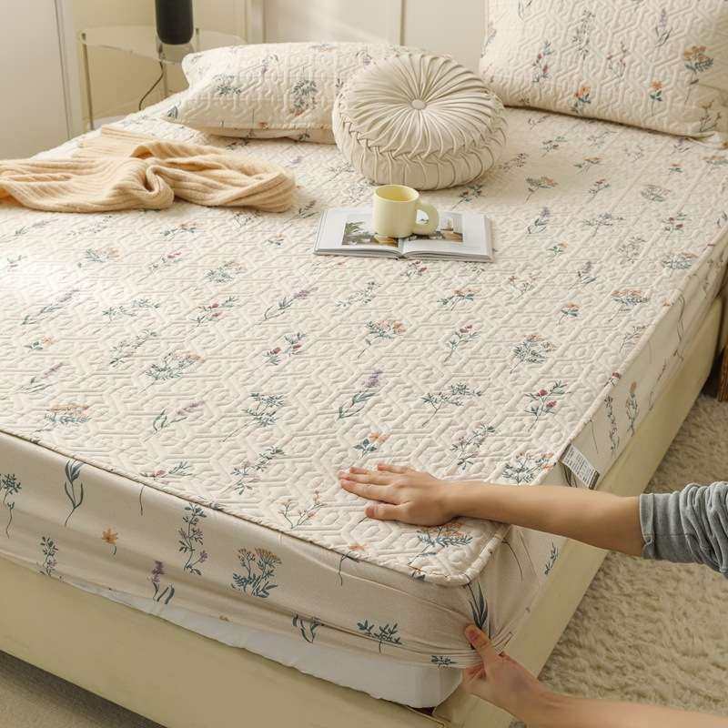 全棉夹棉床笠纯棉印花小清新床笠罩席梦思床垫保护床笠保护套,3C数码配件,其它配件,淘宝优惠券,粉丝福利购,淘宝优惠卷
