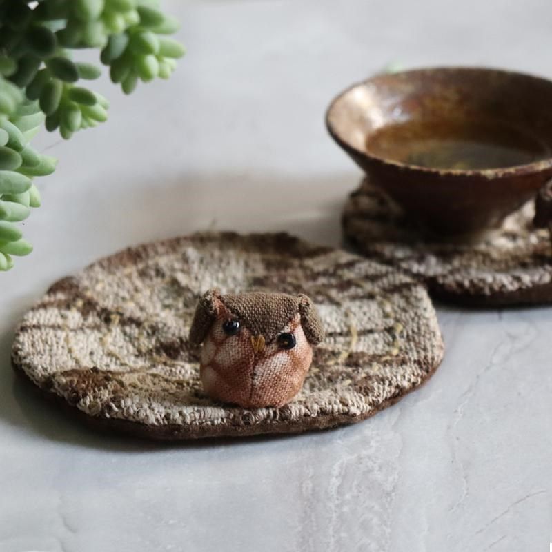 手工扎染创意可爱立体动物卡通萌宠茶杯垫手作刺绣布艺双层隔热垫