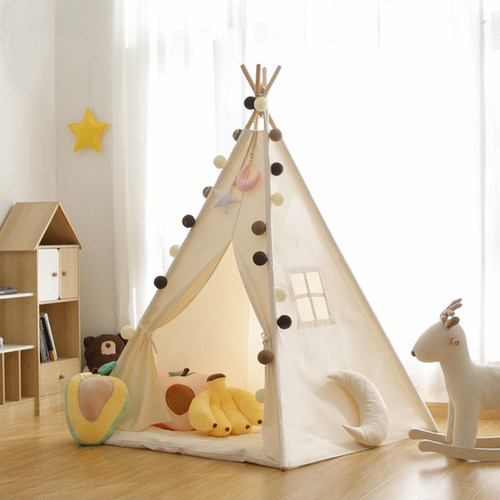 儿童帐篷室内公主男孩女孩宝宝印第安玩具小房子游戏城堡可折叠 - 封面