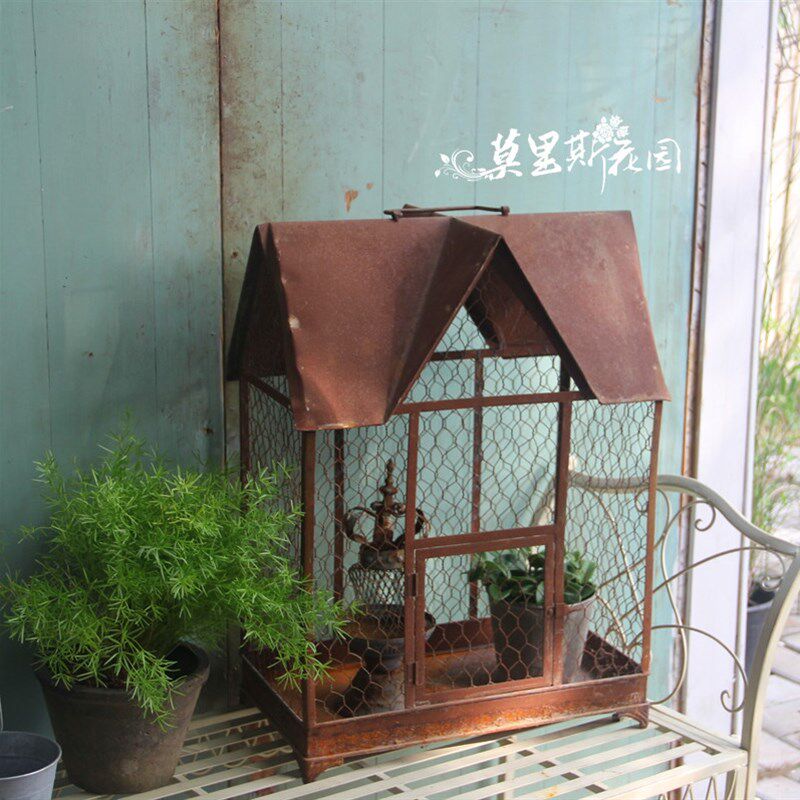 莫里斯花园 花园杂货 锈铁房子花房风灯