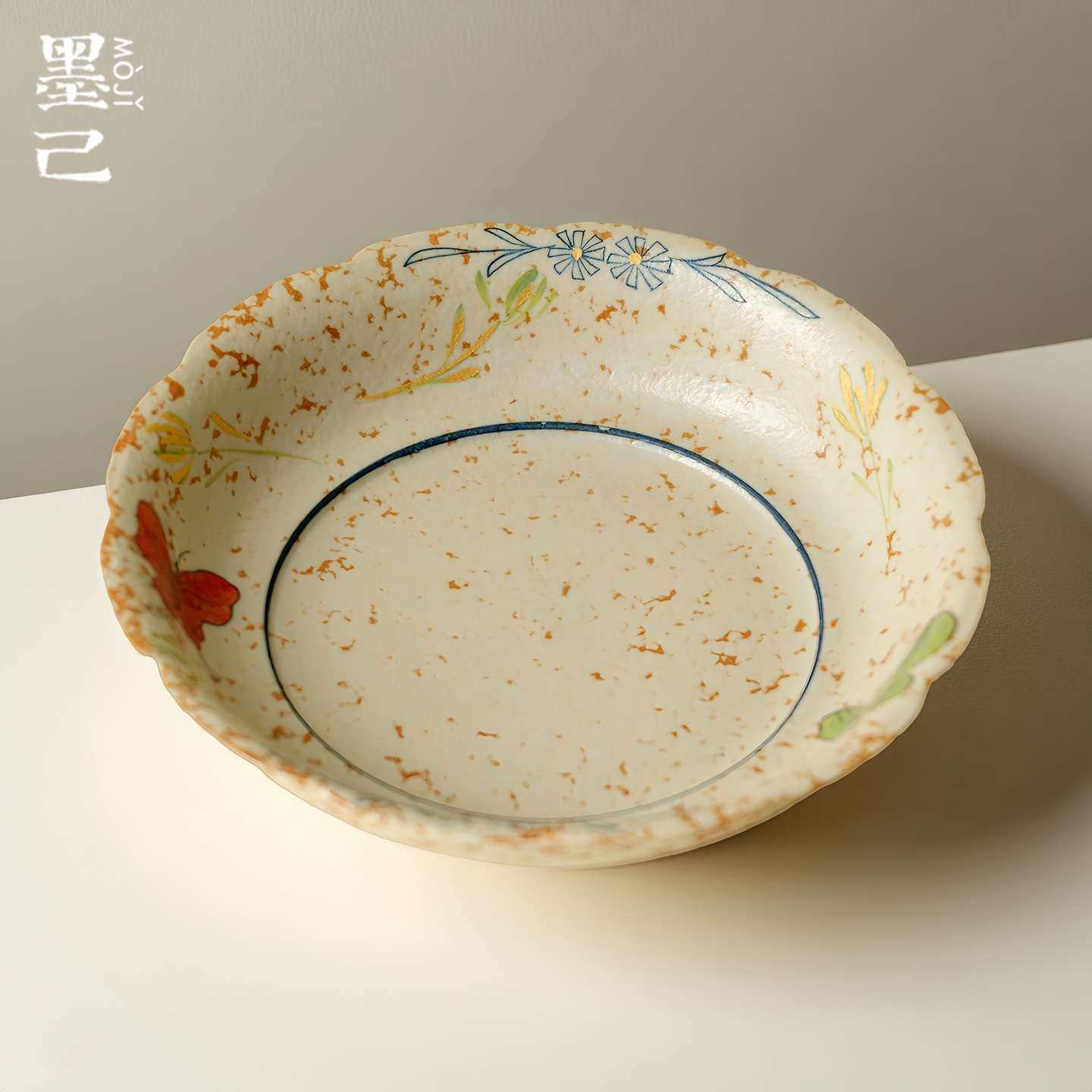 墨己焦糖釉手绘蝴蝶兰花陶瓷壶承茶道配件干泡盘茶点盘家用水果盘,3C数码配件,其它配件,淘宝优惠券,粉丝福利购,淘宝优惠卷