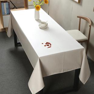 桌布防水防油长方形会议室桌布展厅活动加大中式高档定 制圆角台