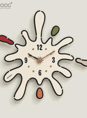 EMITDOOG免打孔艺术创意挂钟客厅家用钟表餐厅装饰墙奶油风时钟