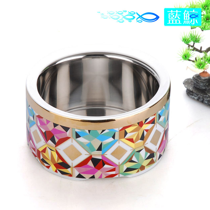 蓝鲸彩绘陶瓷套锅不锈钢电磁炉单人火锅15.5涮涮锅小火锅商用店用