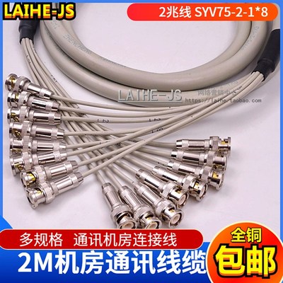 SYV75-2-1*8  L9-2-1插头 E1电缆8芯2兆线 L9转BNC 2兆线 2兆头