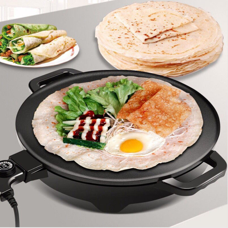 大号平底不粘锅电烤盘无烟烤肉锅铁板烧电煎锅商用煎饼果子机鏊盘