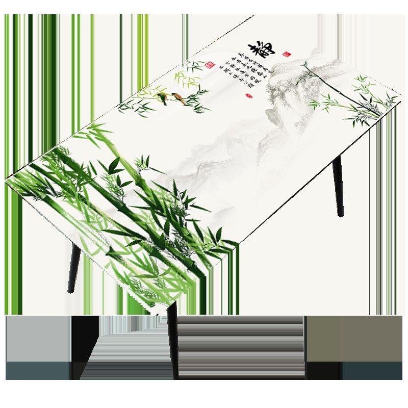 新中式茶几垫餐桌垫pvc桌布防水防油免洗防烫厚软玻璃桌面保护膜