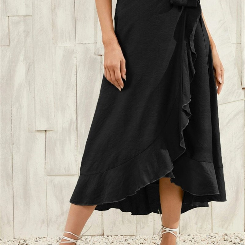 Summer Long Skirts For Women 2023 Fashion Lace Up Irregular图片