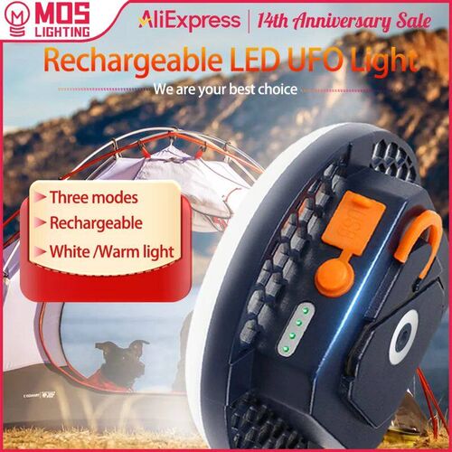 MOSLIGHTING Tent Light Rechargeable Lantern Portable Emergen