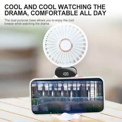 USB Rechargeable Mini Fan with 1200 mAh, 2.5W Portable Perso