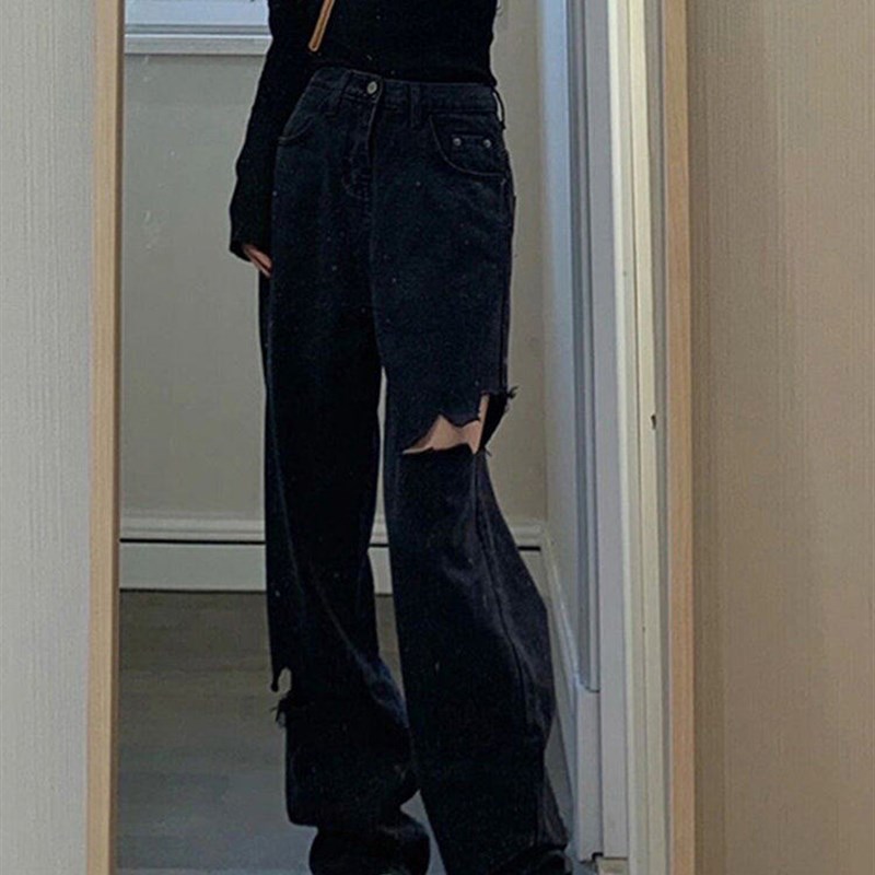 Cotvotee Ripped Jeans for Women 2023 Fashion HOLE High Waist图片