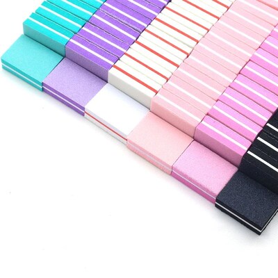 50Pc Professional Mini Nail Art buffer 100/180 Sandpaper Man