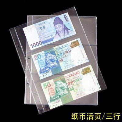 1 Album Pages Pockets Money Bill Note Currency Holder PVC