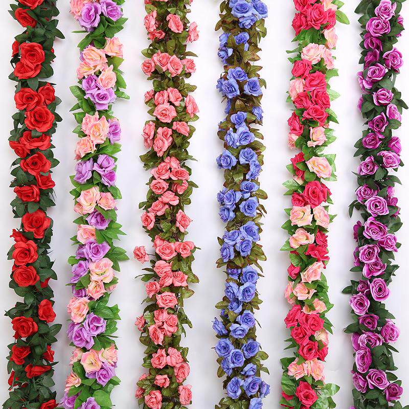 Simulated+rose+artificial+flower+vine+vine+wall+decoration