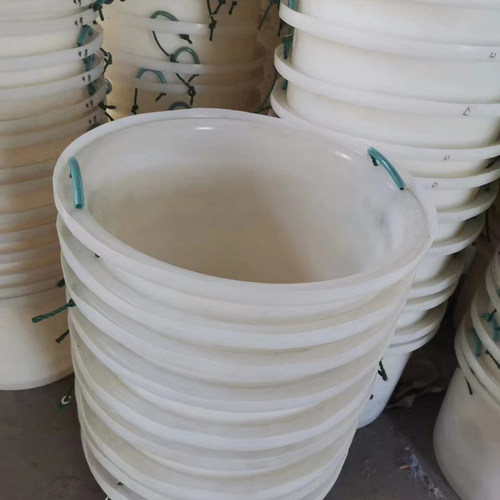 特厚鱼桶水产养殖装鱼海鲜塑料桶带把手圆桶牛筋矮水桶养鱼专用桶