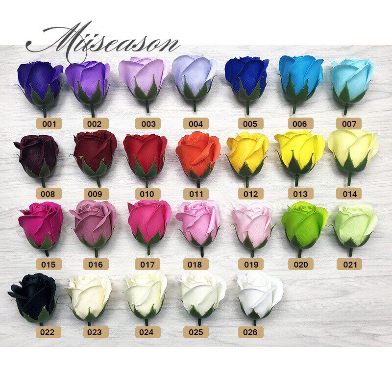 50pcs Diameter 4.5cm Cheap Soap Rose Head beauty Wedding Val