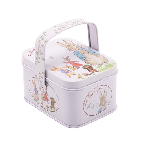1PCs Vintage Small Suitcase Storage Tin Metal Candy Box Gift