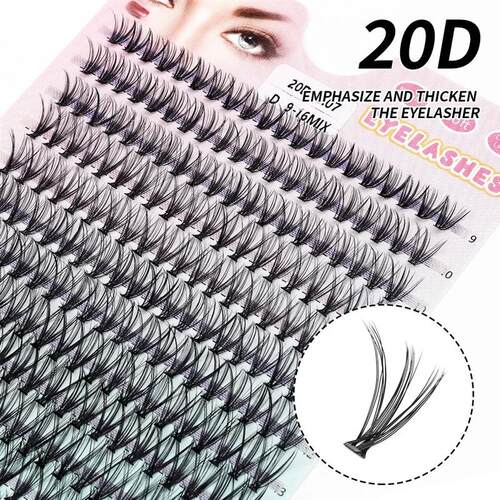 280 PCS Individual Lashes Cluster DIY Lash Clusters 10D 20D